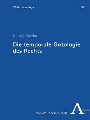 cover image of Die temporale Ontologie des Rechts
